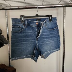 Blue Denim Cutoff Shorts